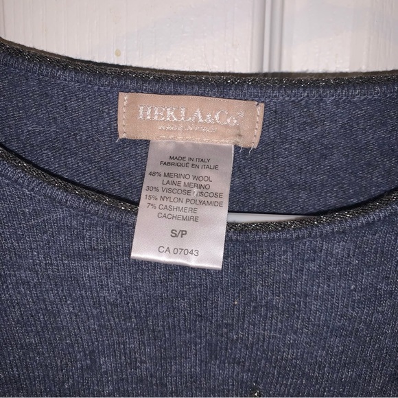 Merino wool cashmere Italian sparkly star sweater size small fast shipping new - Picture 3 of 3